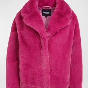 Apparis Fuchsia Faux Fur Coat